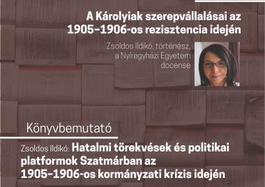 Zsoldos Ildikó előadása és könyvének bemutatója
