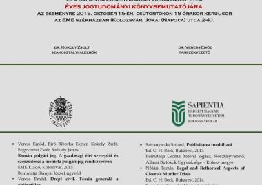 Jogtudományi témájú kötetek bemutatója