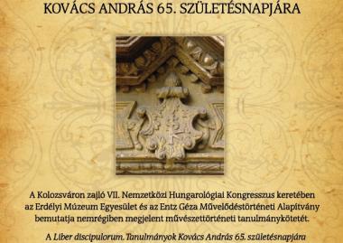 Liber discipulorum. Tanulmányok Kovács András 65. születésnapjára.