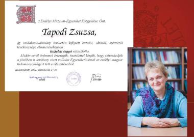 Az EME tiszteleti tagja lett Tapodi Zsuzsa