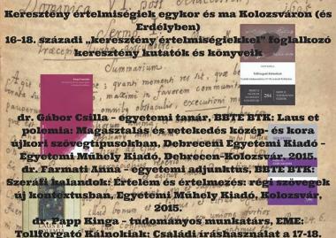 Keresztény értelmiségiek egykor és ma Kolozsváron (és Erdélyben)