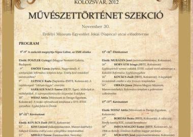 A Magyar Tudomány Napja Erdélyben  művészettörténeti szekció