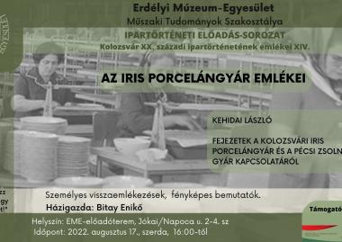 A kolozsvári Iris porcelángyár emlékeinek gyűjtése