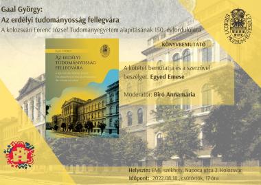 13. KMN - Könyvbemutató: Gaal György: Az erdélyi tudományosság fellegvára