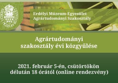EME Agrártudományi Szakosztály 2021. évi közgyűlése