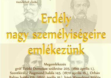 Somai József: Erdély nagy személyiségeire emlékezünk