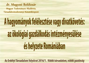 Az ökológiai gazdálkodás intézményesülése Romániában