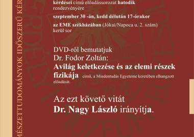 6. Az élet- és természettudományok időszerű kérdései