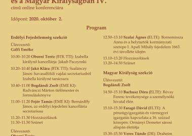 Hivatalnok értelmiség a kora újkori Erdélyben és a Magyar Királyságban IV.