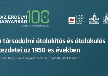 Gagyi József: A társadalmi átalakítás és átalakulás kezdetei