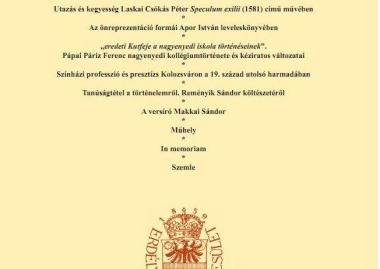 Megjelent az Erdélyi Múzeum 2015/3-as száma