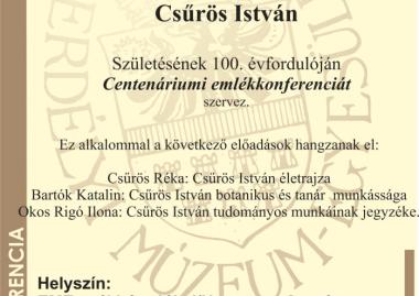 Csűrös István Centenáriumi Emlékkonferencia 