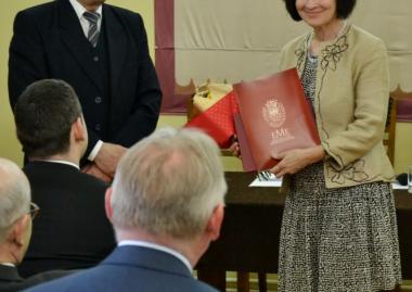 Egyed Emesét Gr. Mikó Imre-emléklappal tüntették ki 