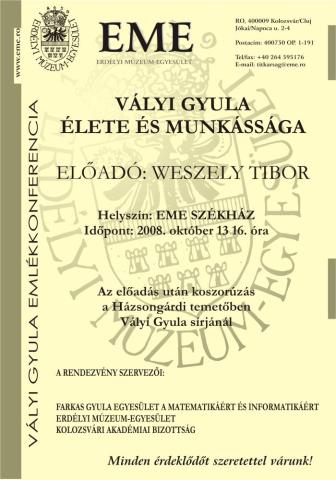 Vályi Gyula élete és munkássága