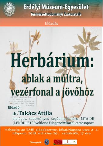 Takács Attila:  Herbárium: ablak a múltra, vezérfonal a jövőhöz