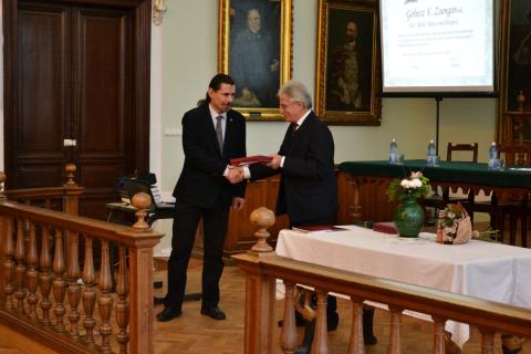 Gobesz F. Zsongort  Gr. Mikó Imre-emléklappal tüntették ki