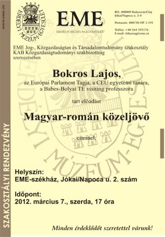 Bokros Lajos: Magyar-román közeljövő