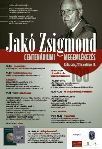 Jakó Zsigmond centenáriumi megemlékezés