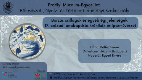 Borzas csillagok és egyéb égi jelenségek. 17. századi anabaptista krónikák és iparművészet