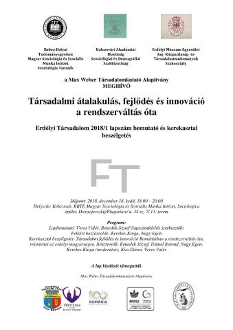 Társadalmi átalakulás, fejlődés és innováció a rendszerváltás óta