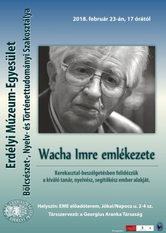 Kerekasztal beszélgetés Wacha Imre nyelvész emlékére