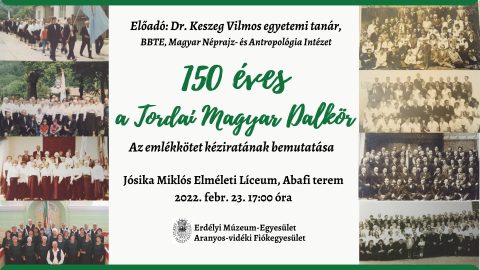 150 éves a Tordai Magyar Dalkör - az emlékkötet kéziratának bemutatása