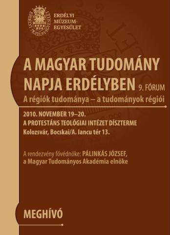  A Magyar Tudomány Napja Erdélyben 2010