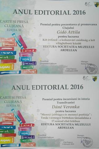 Az Octavian Goga Megyei Könyvtár a 2016-os kiadói év két kötetét díjazta