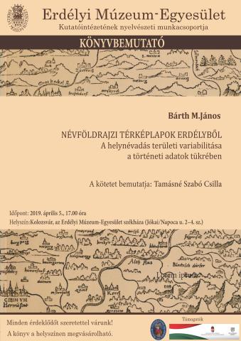 Bárth M. János:  Névföldrajzi térképlapok Erdélyből