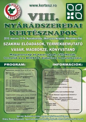 VIII. Nyárádszeredai Kertésznapok