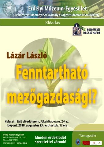 Lázár László: Fenntartható mezőgazdaság!?