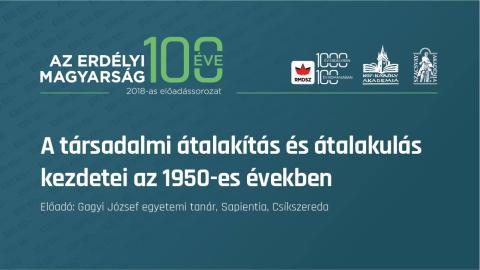 Gagyi József: A társadalmi átalakítás és átalakulás kezdetei