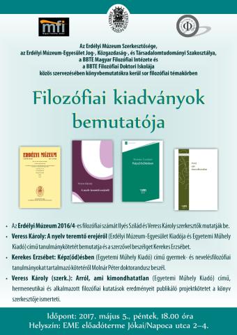 Filozófiai kiadványok bemutatója az EMÉ-nél