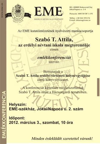 Szabó T. Attila, az erdélyi névtani iskola megteremtője