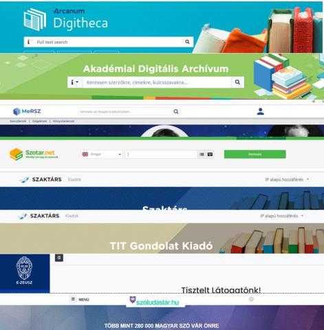 2022-ben a könyvtárainkban elérhető adatbázisok