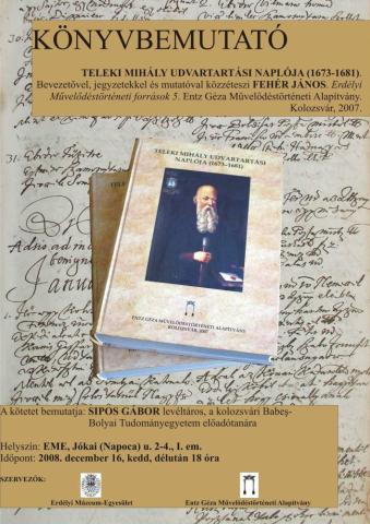  Teleki Mihály udvartartási naplója (1673–1681)